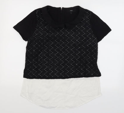 Womens UK Size 12 NEXT Black Basic T-Shirt