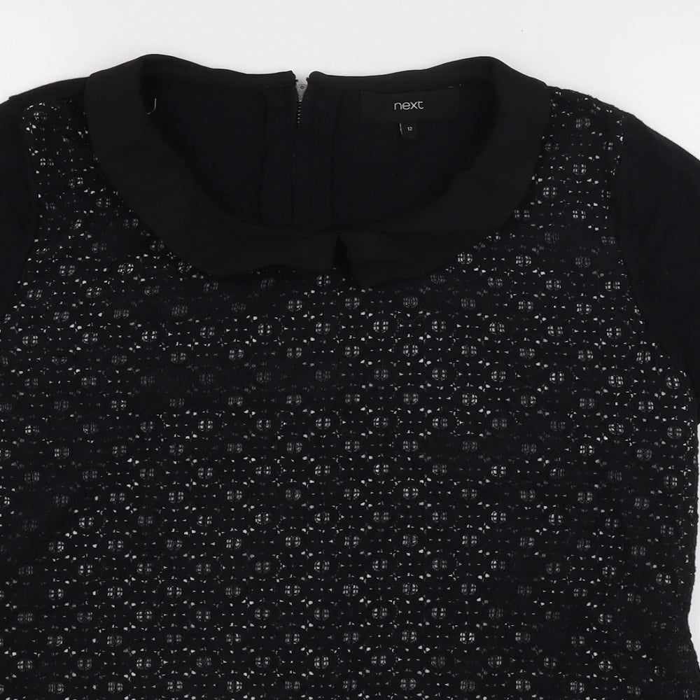 Womens UK Size 12 NEXT Black Basic T-Shirt