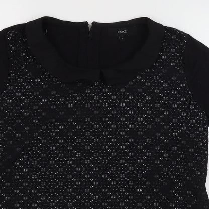 Womens UK Size 12 NEXT Black Basic T-Shirt