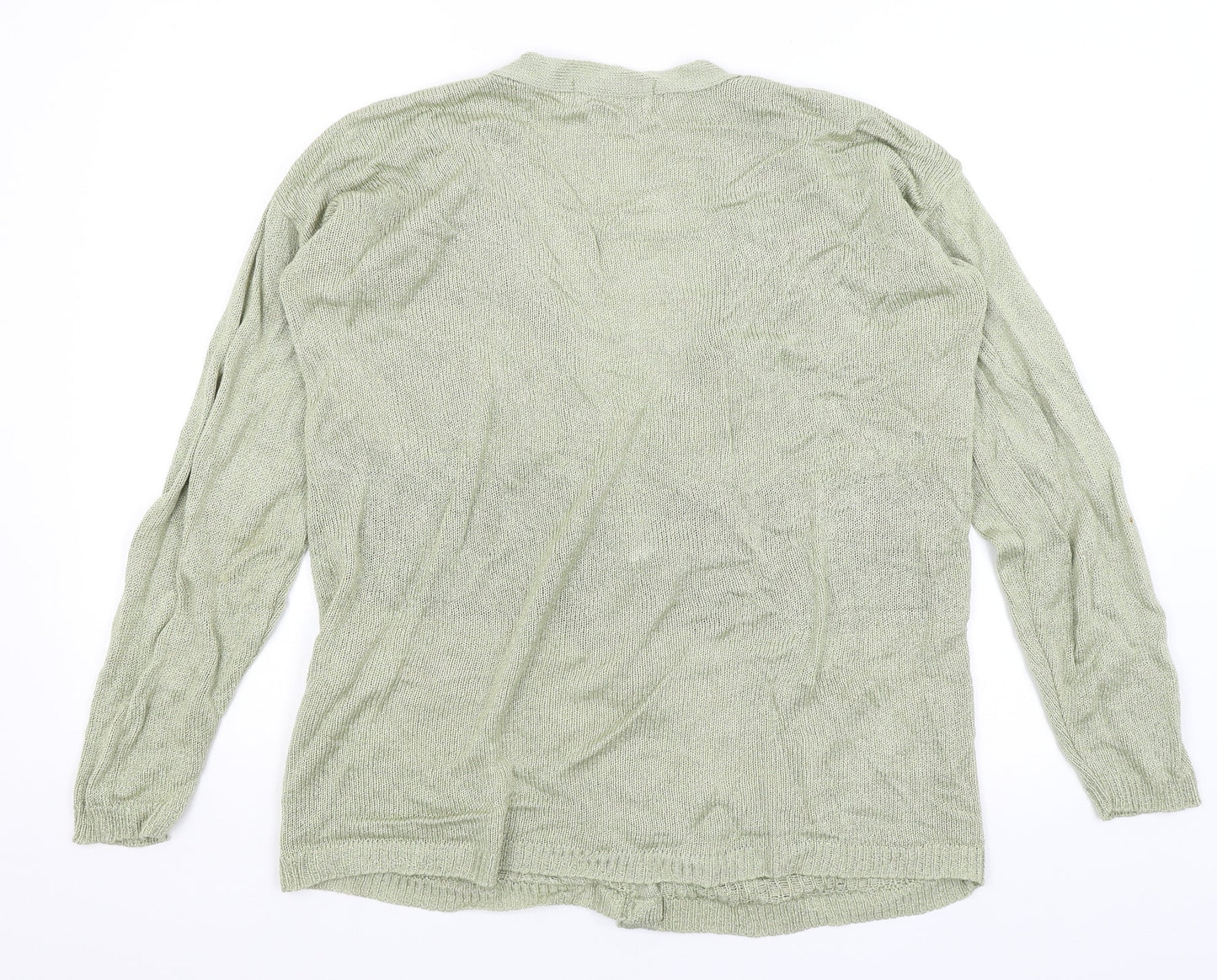 Future Lady Womens Green Argyle/Diamond  Cardigan Jumper Size M