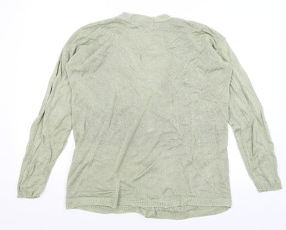 Future Lady Womens Green Argyle/Diamond  Cardigan Jumper Size M