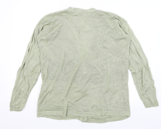 Future Lady Womens Green Argyle/Diamond  Cardigan Jumper Size M