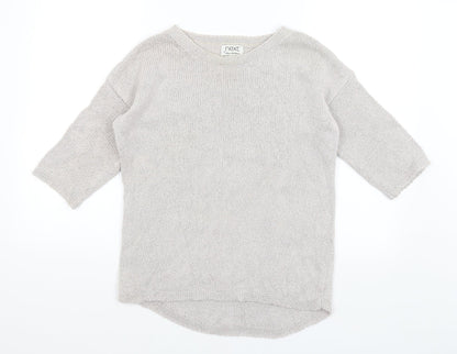 Womens UK Size 8 NEXT Silver Pullover Jumper