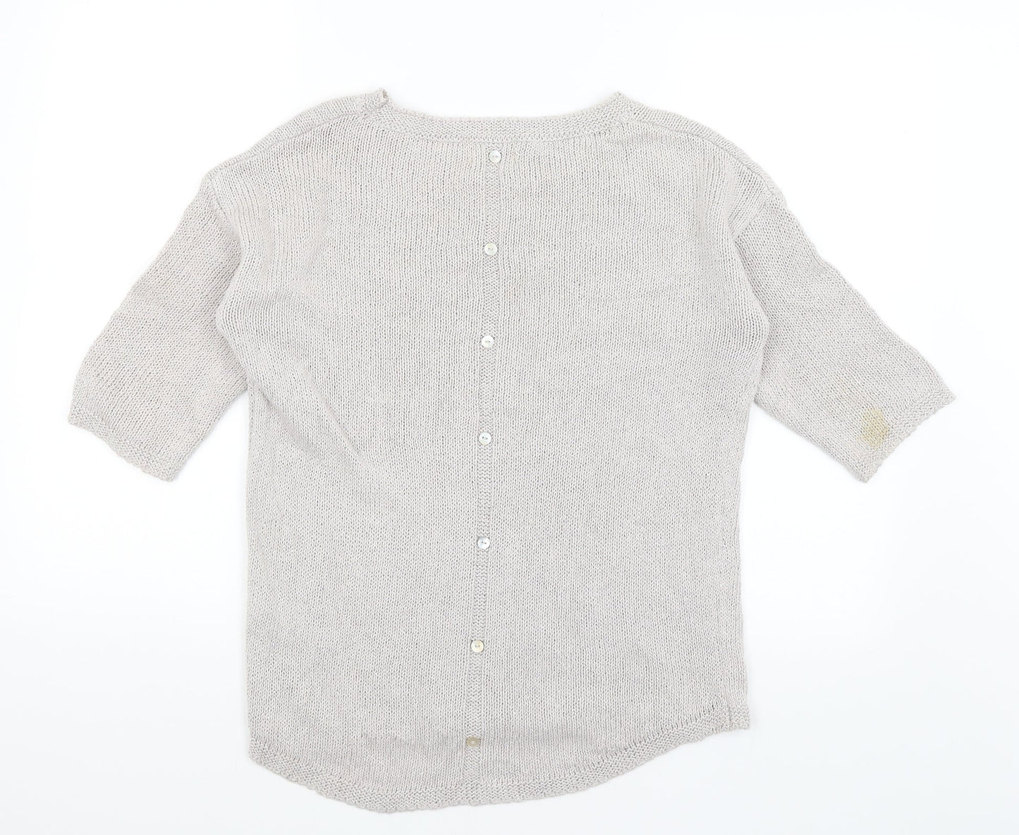 Womens UK Size 8 NEXT Silver Pullover Jumper