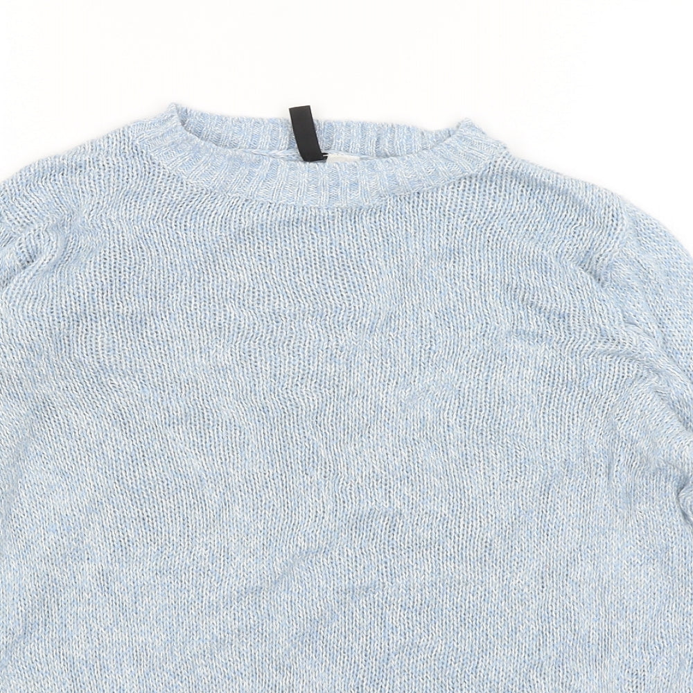 Womens UK Size S Divided Blue Pullover Jumper