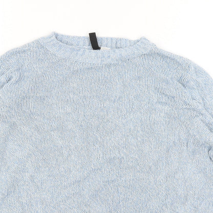 Womens UK Size S Divided Blue Pullover Jumper