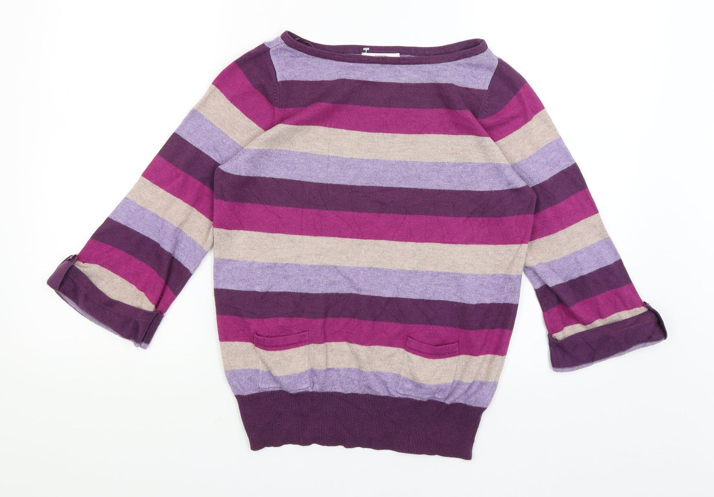 Womens UK Size 8 M&S Purple Pullover Jumper