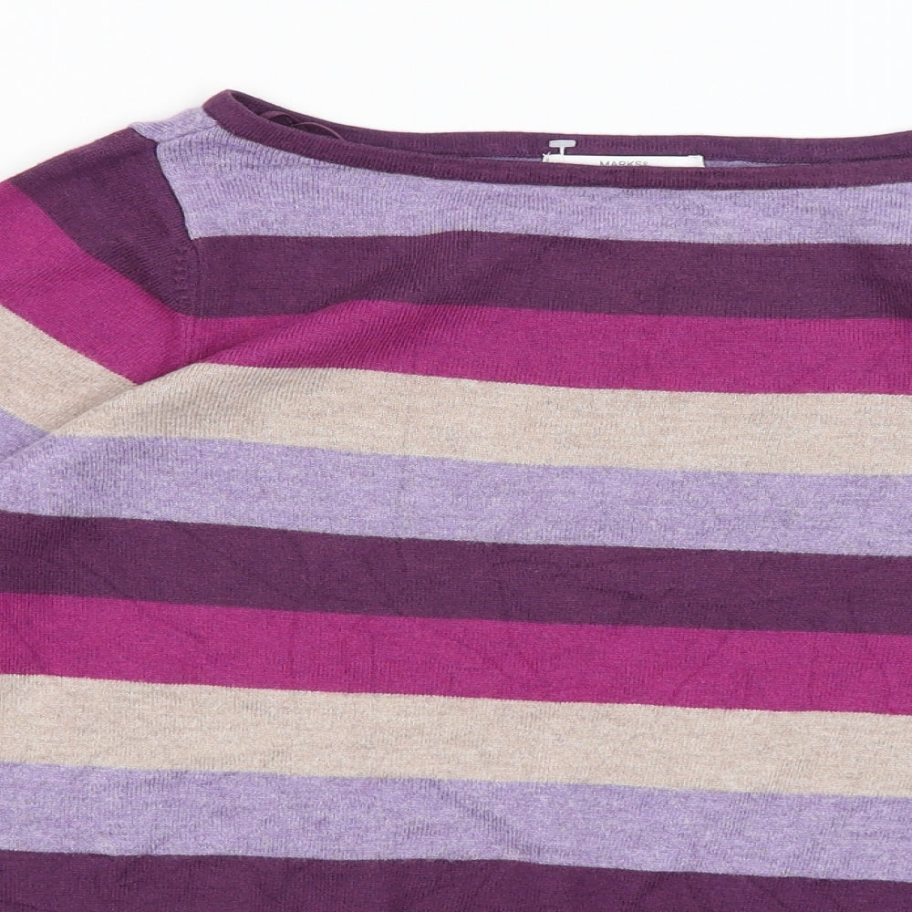 Womens UK Size 8 M&S Purple Pullover Jumper