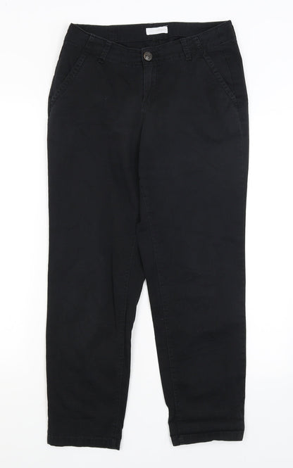 Charles Vogele Womens Black   Chino Trousers Size 10 L26.5 in