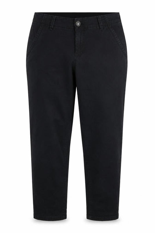 Womens UK Size 10 Charles Vogele Regular Fit Chino Black Trousers