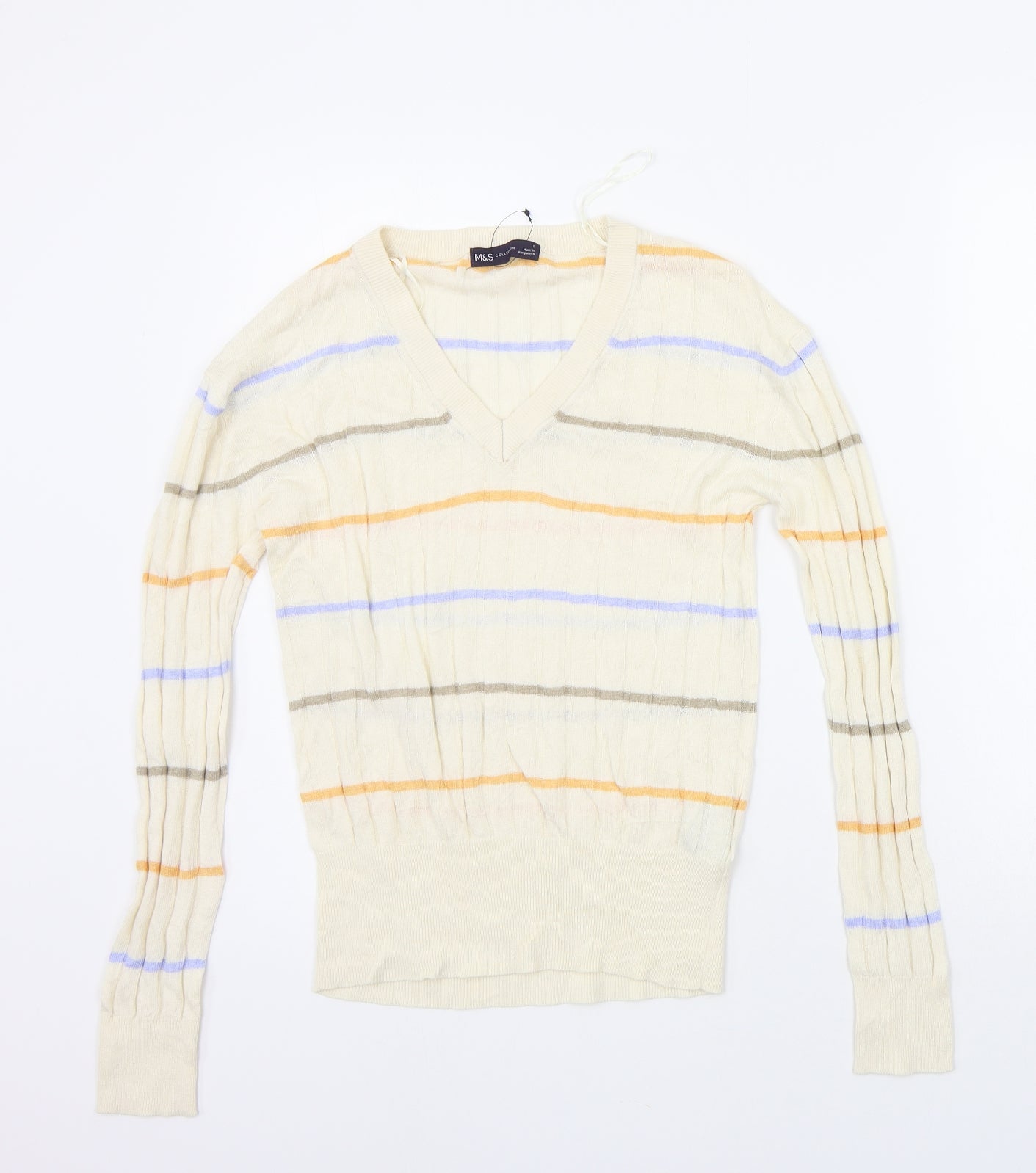 Womens UK Size S Marks and Spencer Beige Pullover Jumper