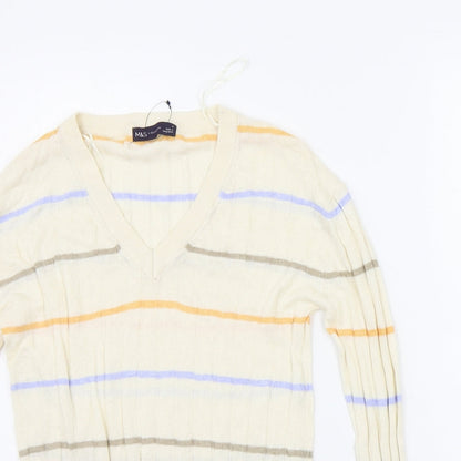 Womens UK Size S Marks and Spencer Beige Pullover Jumper