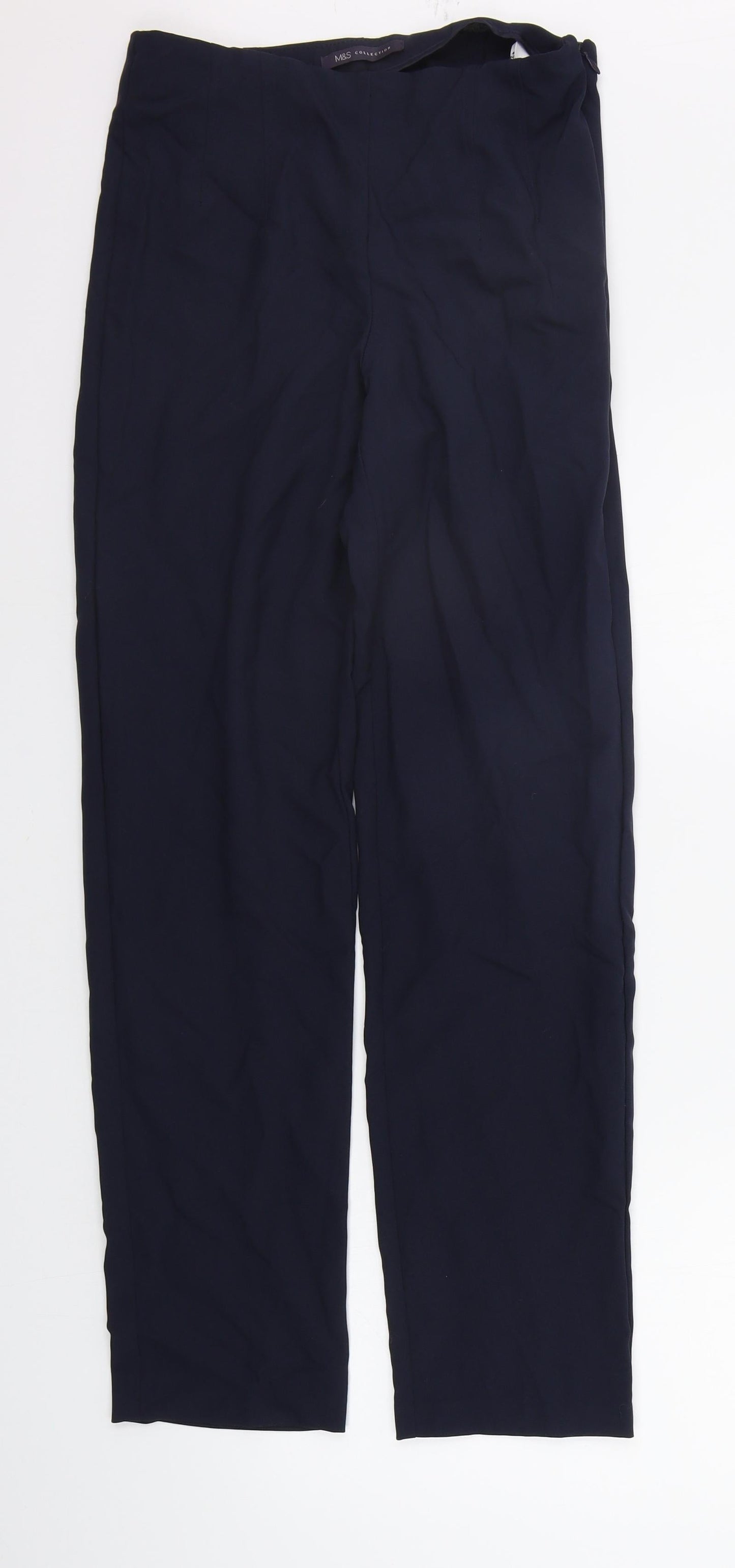 Womens UK Size 8 Marks and Spencer Regular Fit  Blue Trousers