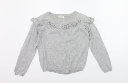 H&M Girls Grey   Pullover Jumper Size 11-12 Years