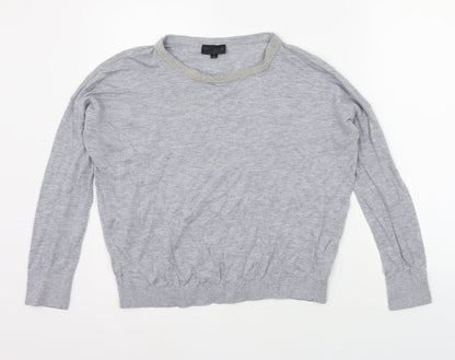 Womens UK Size 6 Topshop Grey Pullover Jumper