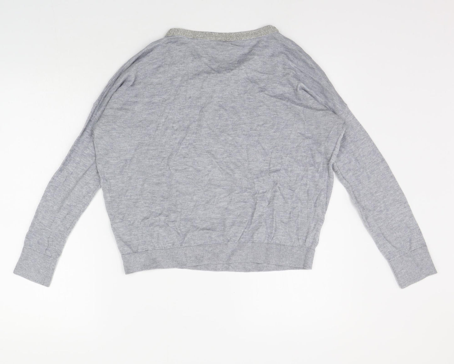 Womens UK Size 6 Topshop Grey Pullover Jumper
