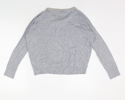 Womens UK Size 6 Topshop Grey Pullover Jumper