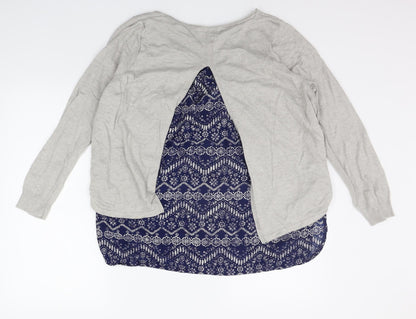 George Womens Grey   Pullover Jumper Size 16