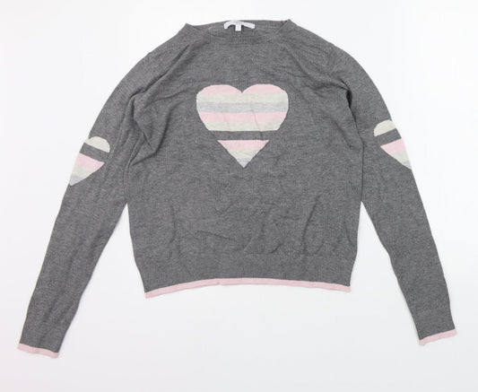 Womens UK Size S NEXT Grey Henley Jumper