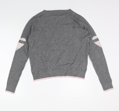 Womens UK Size S NEXT Grey Henley Jumper