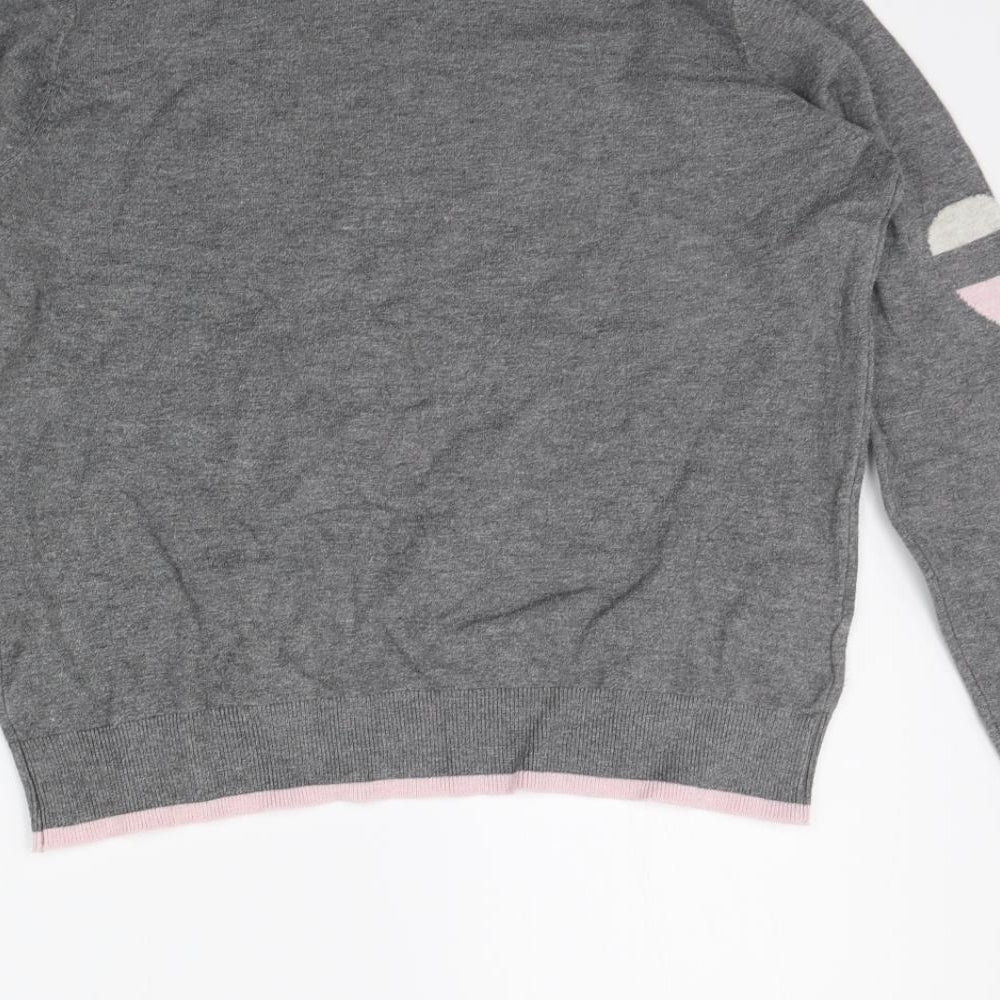 Womens UK Size S NEXT Grey Henley Jumper