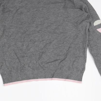 Womens UK Size S NEXT Grey Henley Jumper