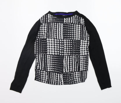 Womens UK Size 8 Papaya Black Pullover Jumper