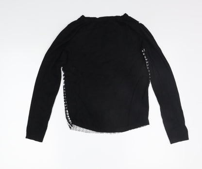 Womens UK Size 8 Papaya Black Pullover Jumper