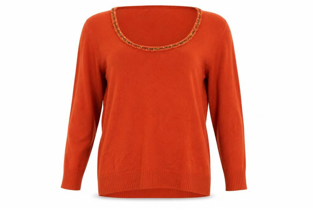 Womens UK Size 16 Per Una Orange Pullover Jumper
