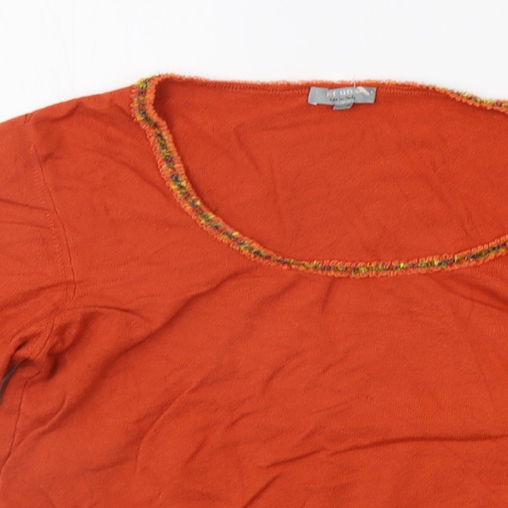 Womens UK Size 16 Per Una Orange Pullover Jumper