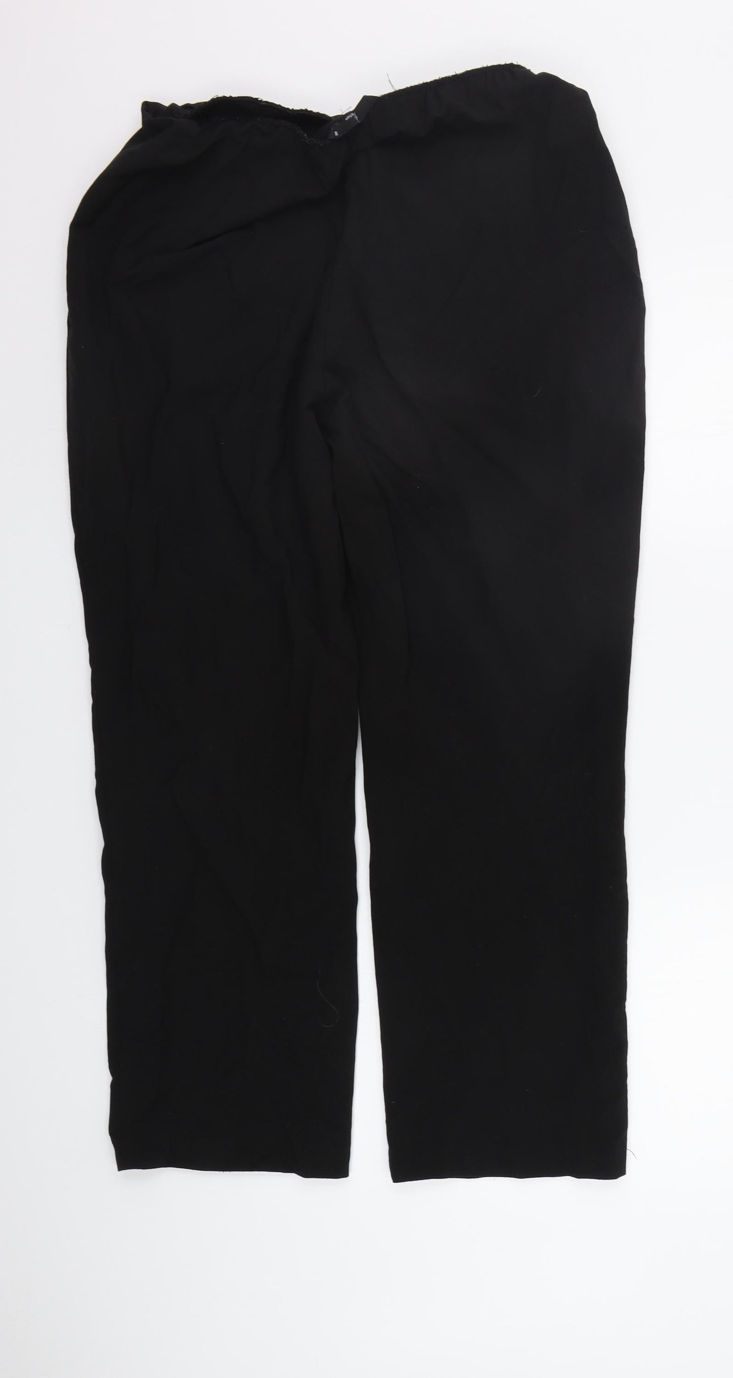 BM Womens Black   Trousers  Size 16 L25 in - Elastic Waist Band