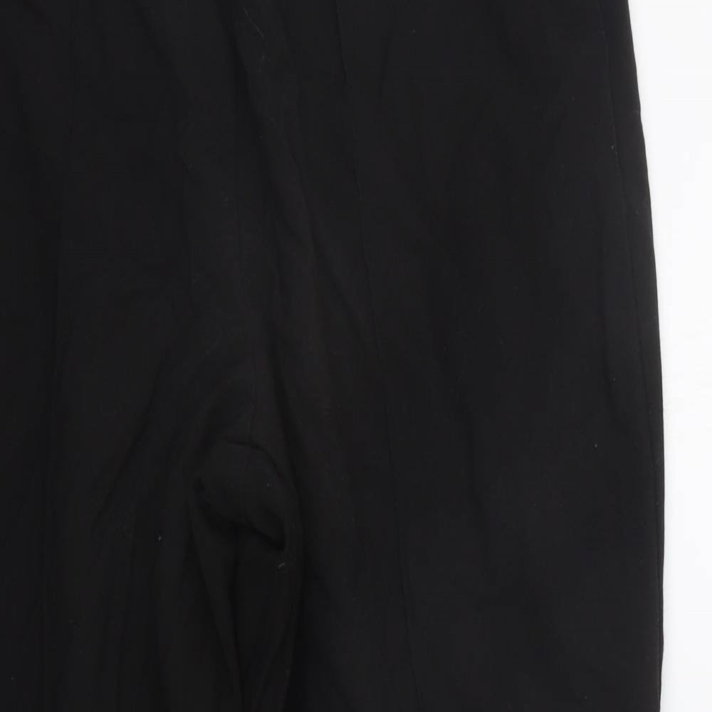 BM Womens Black   Trousers  Size 16 L25 in - Elastic Waist Band