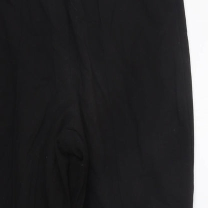 BM Womens Black   Trousers  Size 16 L25 in - Elastic Waist Band