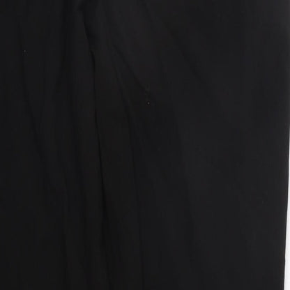 BM Womens Black   Trousers  Size 16 L25 in - Elastic Waist Band