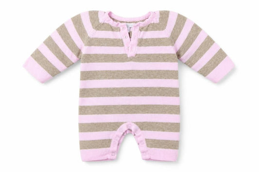Zip Zap Baby Pink Striped  Babygrow One-Piece Size 0-3 Months
