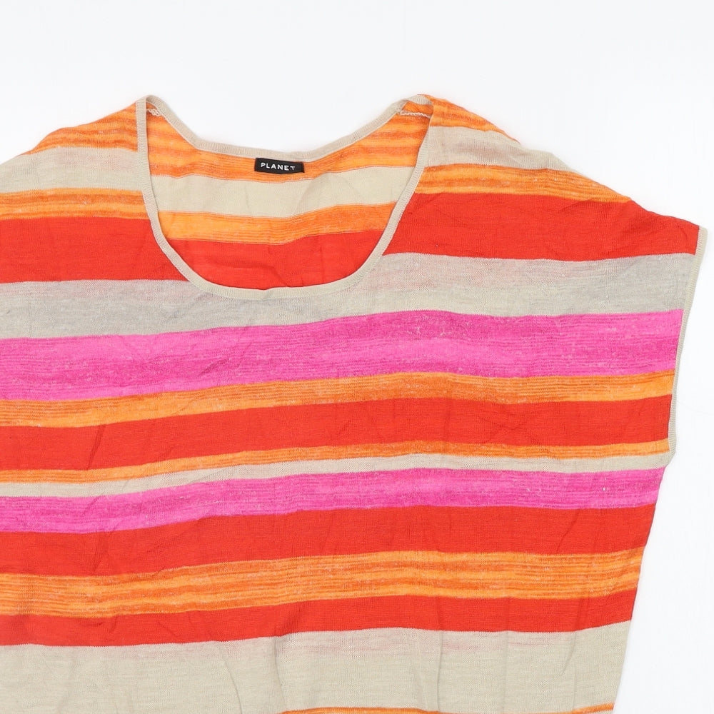 Womens UK Size XS PLANET Multicoloured Pullover Jumper