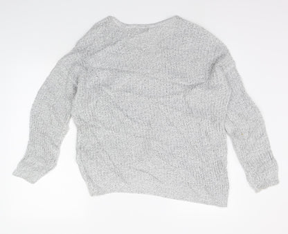 Womens UK Size M Jaqueline de Yong Grey Pullover Jumper