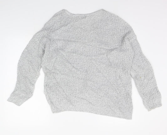 Womens UK Size M Jaqueline de Yong Grey Pullover Jumper