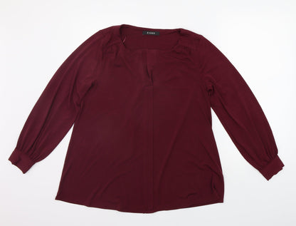 Womens UK Size 14 Evans Purple Basic Blouse