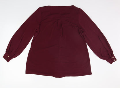 Womens UK Size 14 Evans Purple Basic Blouse