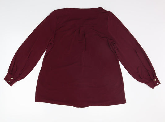 Evans Womens Purple   Basic Blouse Size 14