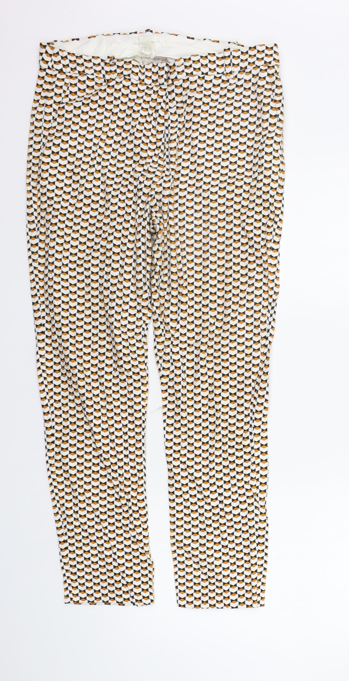 Womens UK Size 12 H&M Regular Fit  Orange Trousers