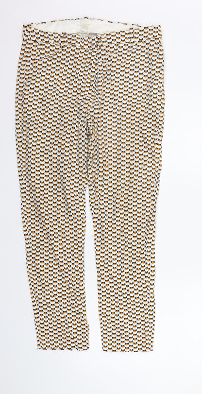 Womens UK Size 12 H&M Regular Fit  Orange Trousers