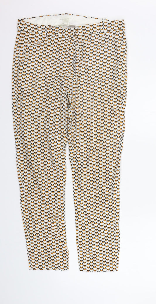 Womens UK Size 12 H&M Regular Fit  Orange Trousers