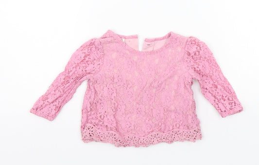 Monsoon Girls Pink   Basic T-Shirt Size 0-3 Months