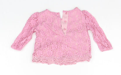 Monsoon Girls Pink   Basic T-Shirt Size 0-3 Months