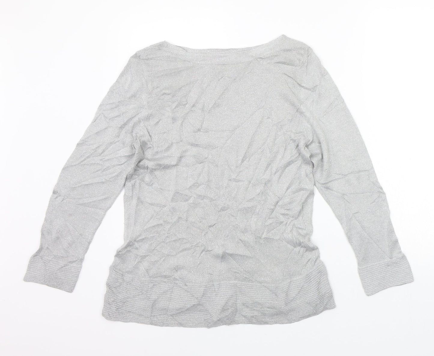 Womens UK Size L Preworn Grey Pullover Jumper