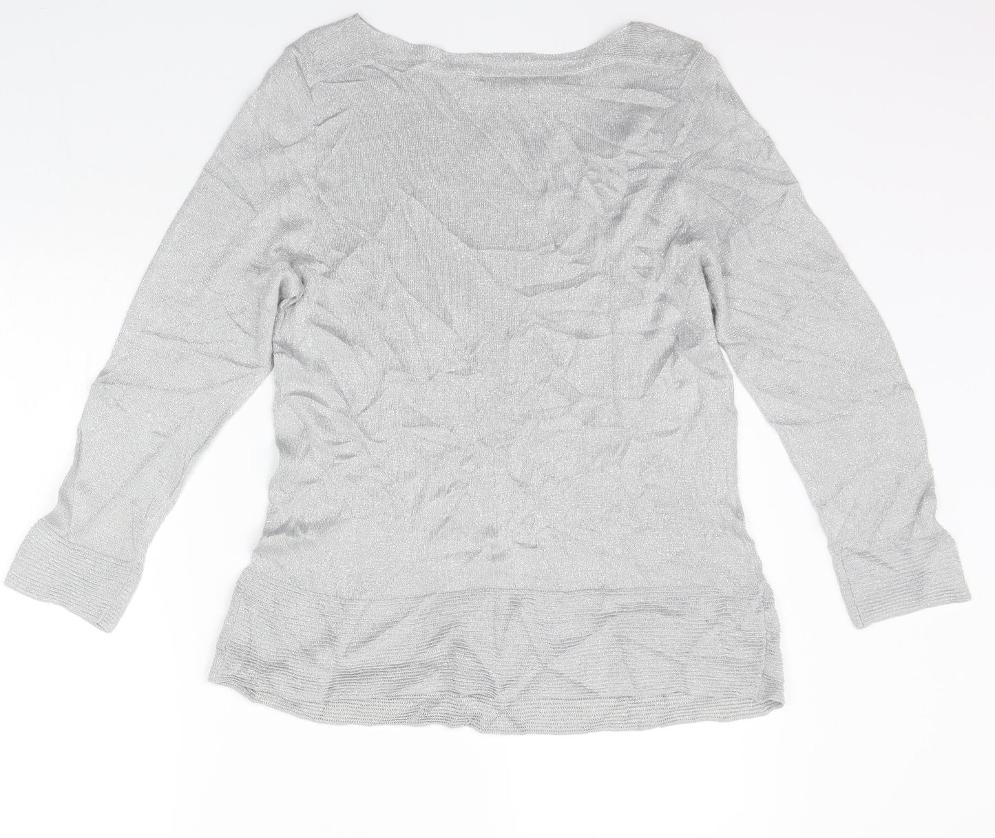 Womens UK Size L Preworn Grey Pullover Jumper