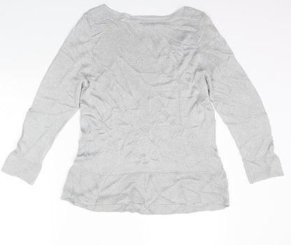 Womens UK Size L Preworn Grey Pullover Jumper