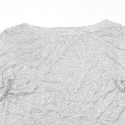 Womens UK Size L Preworn Grey Pullover Jumper